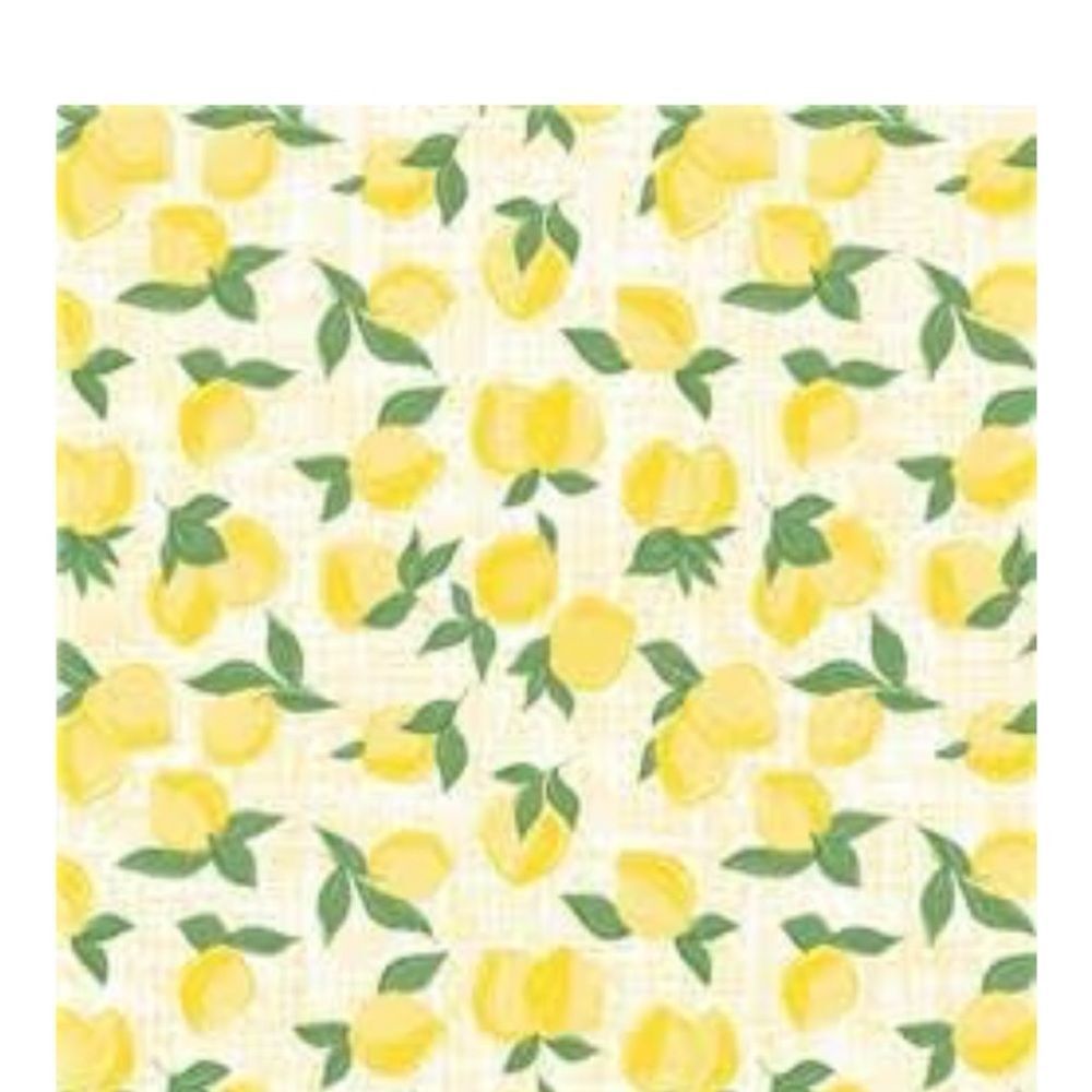 Con-Tact Brand Grip Prints Lemon Non-Adhesive Shelf & Drawer Liner New Vintage